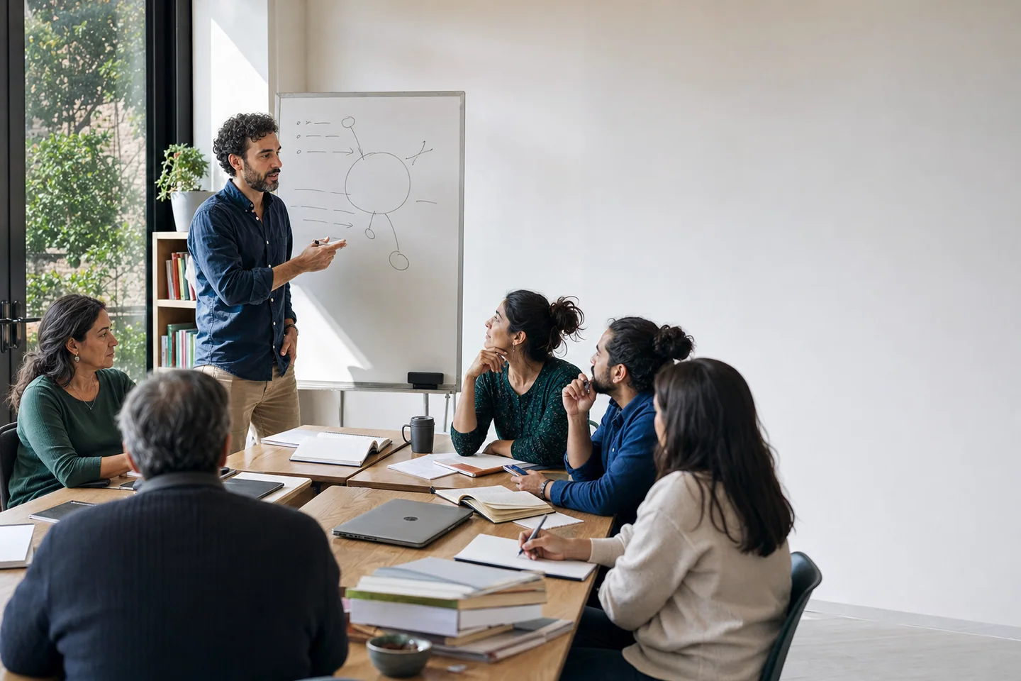 Escena editorial de educación y aprendizaje